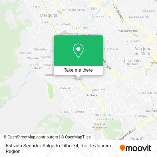 Estrada Senador Salgado Filho 74 map