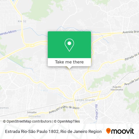 Estrada Rio-São Paulo 1802 map