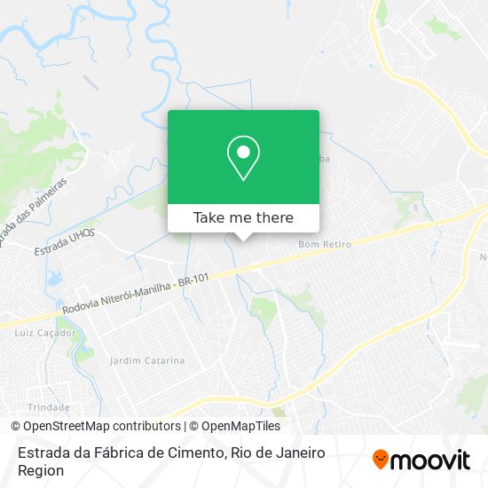 Mapa Estrada da Fábrica de Cimento