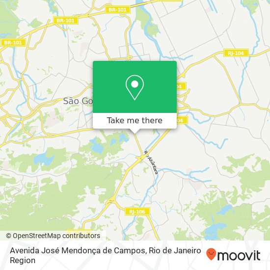 Mapa Avenida José Mendonça de Campos