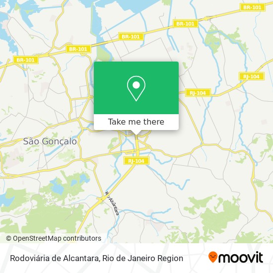 Rodoviária de Alcantara map