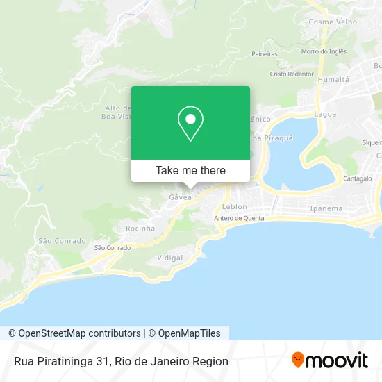 Rua Piratininga 31 map