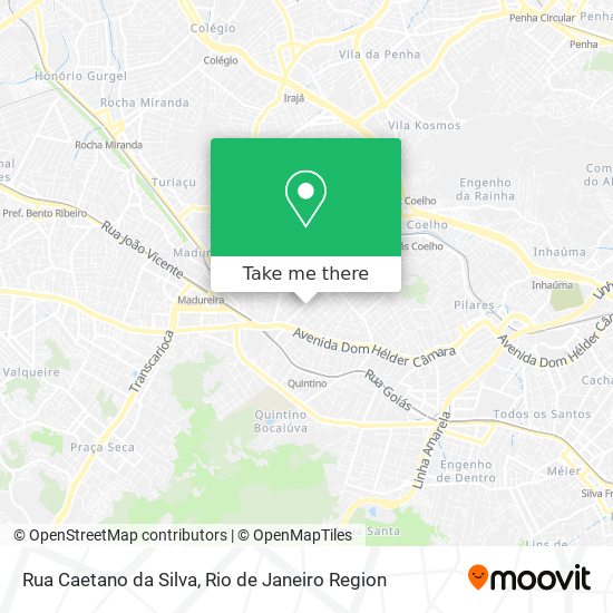 Mapa Rua Caetano da Silva