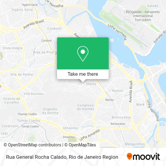 Rua General Rocha Calado map