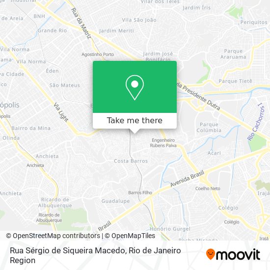 Rua Sérgio de Siqueira Macedo map