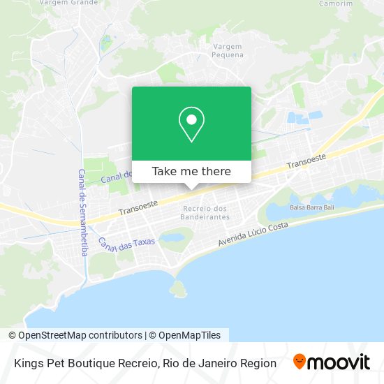 Kings Pet Boutique Recreio map