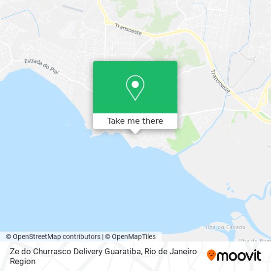 Mapa Ze do Churrasco Delivery Guaratiba