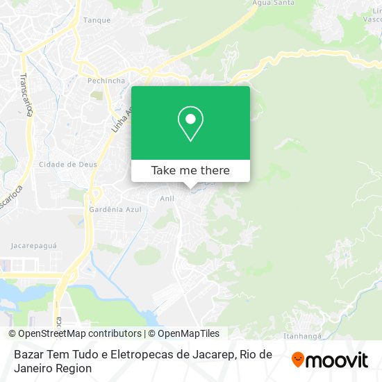 Mapa Bazar Tem Tudo e Eletropecas de Jacarep