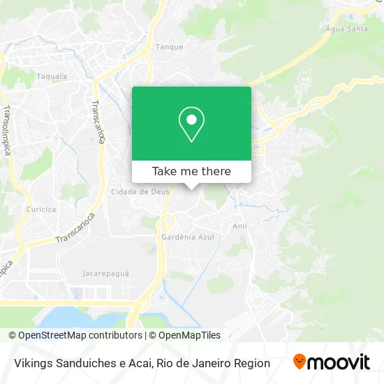 Vikings Sanduiches e Acai map