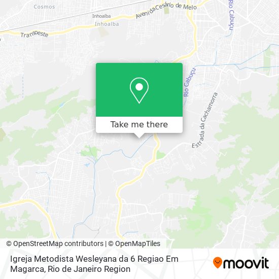 Igreja Metodista Wesleyana da 6 Regiao Em Magarca map