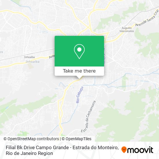 Filial Bk Drive Campo Grande - Estrada do Monteiro map