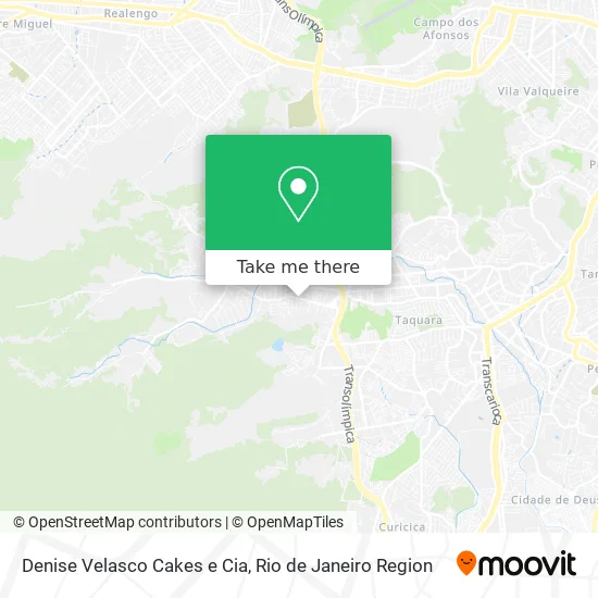 Denise Velasco Cakes e Cia map