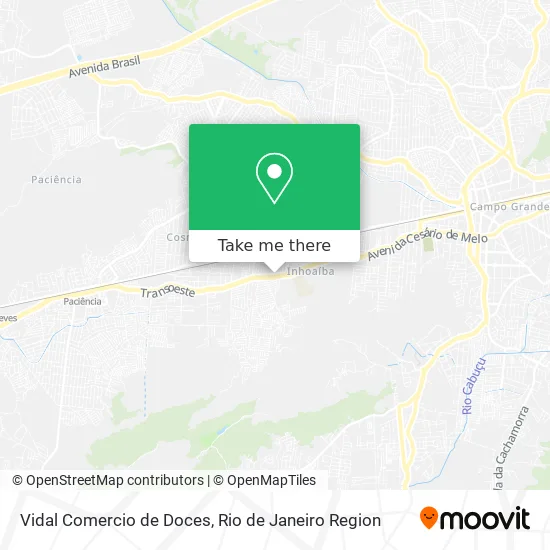 Vidal Comercio de Doces map