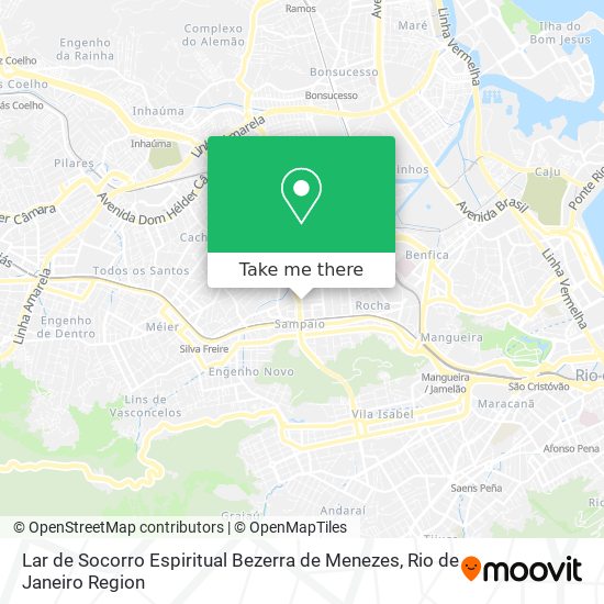 Mapa Lar de Socorro Espiritual Bezerra de Menezes