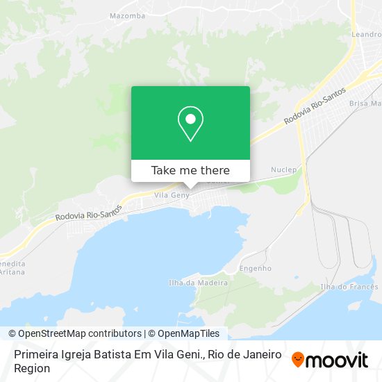 Mapa Primeira Igreja Batista Em Vila Geni.