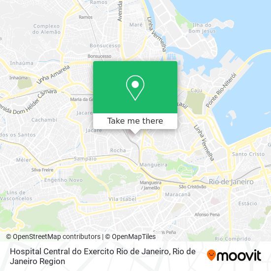 Mapa Hospital Central do Exercito Rio de Janeiro