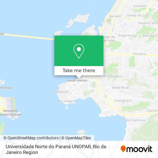 Mapa Universidade Norte do Paraná UNOPAR