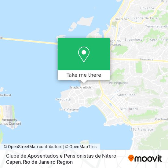 Mapa Clube de Aposentados e Pensionistas de Niteroi Capen