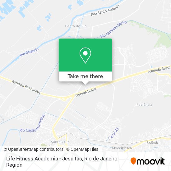 Life Fitness Academia - Jesuítas map
