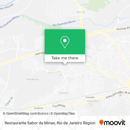 Mapa Restaurante Sabor de Minas