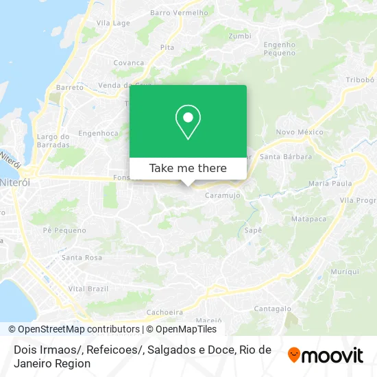 Dois Irmaos / , Refeicoes / , Salgados e Doce map