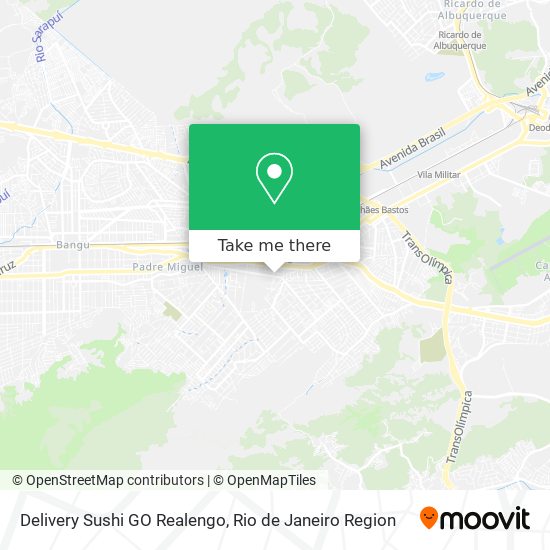 Delivery Sushi GO Realengo map