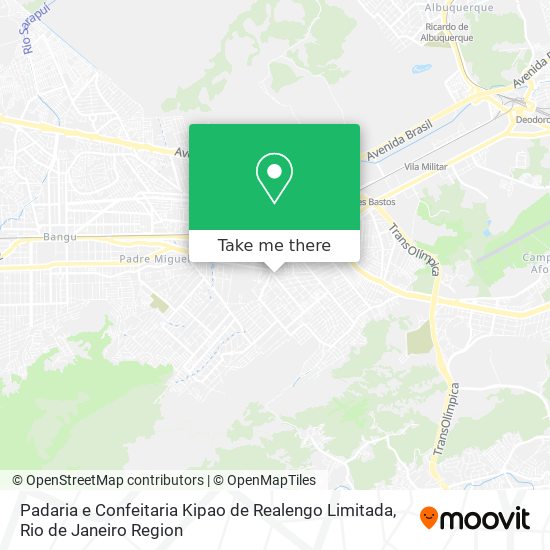 Mapa Padaria e Confeitaria Kipao de Realengo Limitada