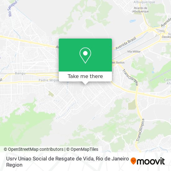 Mapa Usrv Uniao Social de Resgate de Vida