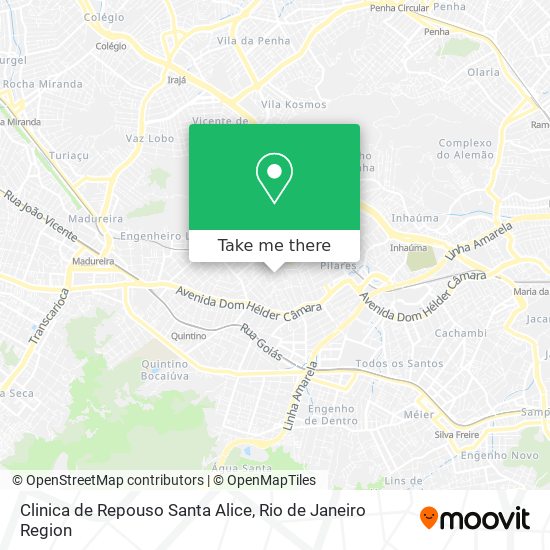 Mapa Clinica de Repouso Santa Alice