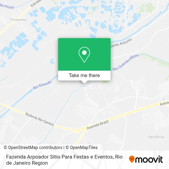 Fazenda Arpoador Sitio Para Festas e Eventos map