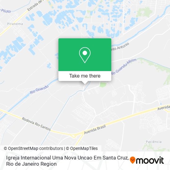 Igreja Internacional Uma Nova Uncao Em Santa Cruz map