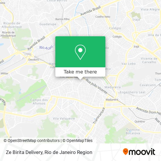 Ze Birita Delivery map