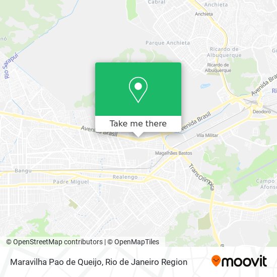 Mapa Maravilha Pao de Queijo