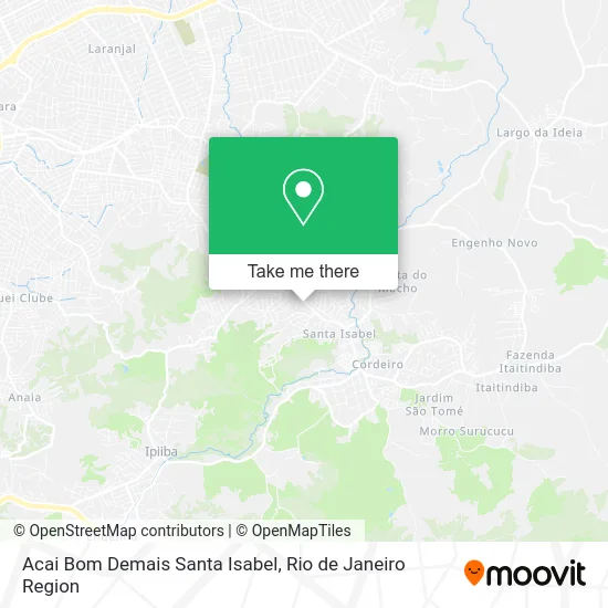 Acai Bom Demais Santa Isabel map