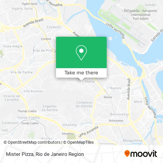 Mister Pizza map