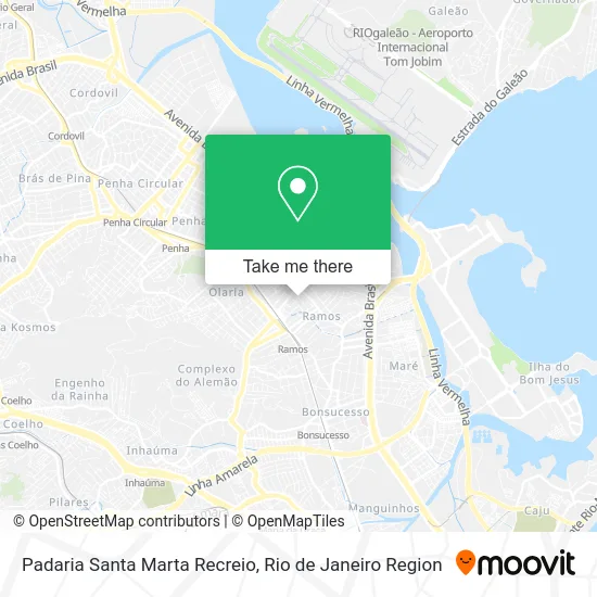 Padaria Santa Marta Recreio map