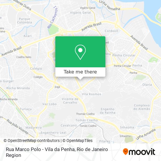Rua Marco Polo - Vila da Penha map
