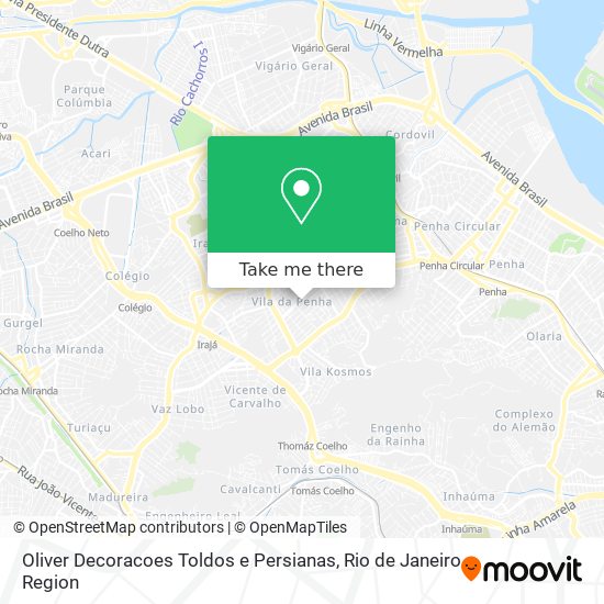 Oliver Decoracoes Toldos e Persianas map