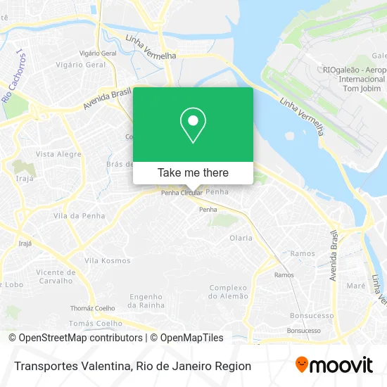 Transportes Valentina map