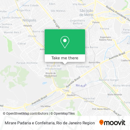 Mirare Padaria e Confeitaria map