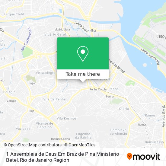 1 Assembleia de Deus Em Braz de Pina Ministerio Betel map