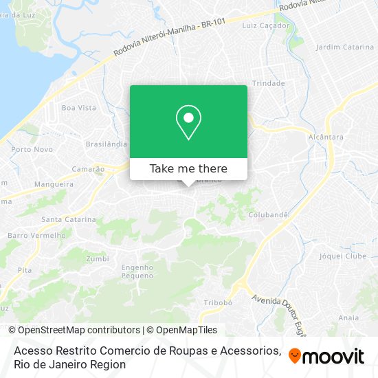 Mapa Acesso Restrito Comercio de Roupas e Acessorios