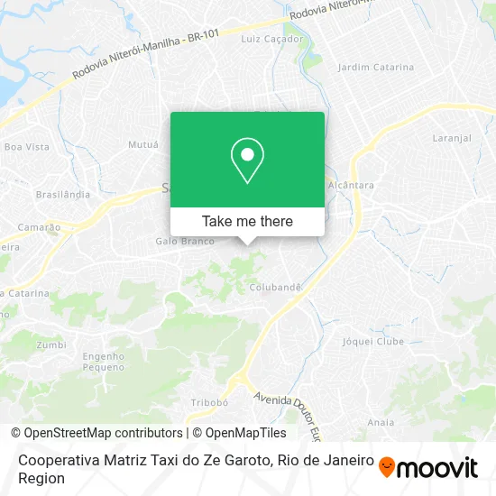 Cooperativa Matriz Taxi do Ze Garoto map