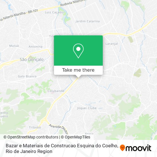 Bazar e Materiais de Construcao Esquina do Coelho map