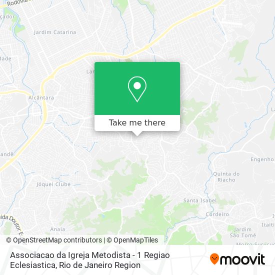Associacao da Igreja Metodista - 1 Regiao Eclesiastica map