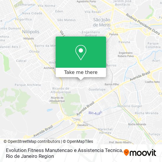 Mapa Evolution Fitness Manutencao e Assistencia Tecnica