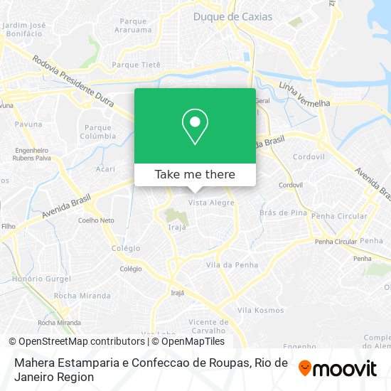 Mapa Mahera Estamparia e Confeccao de Roupas