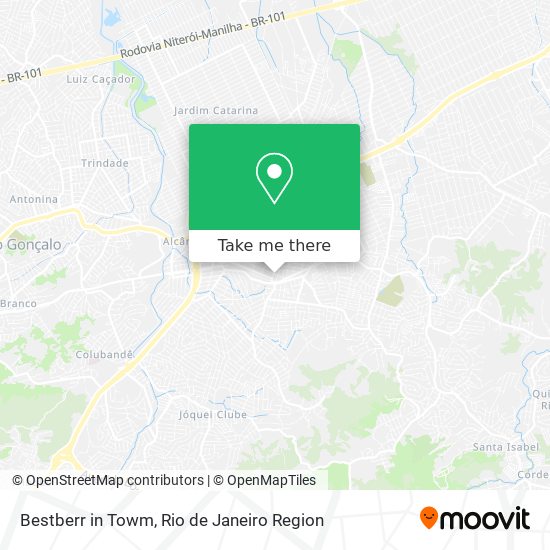 Mapa Bestberr in Towm