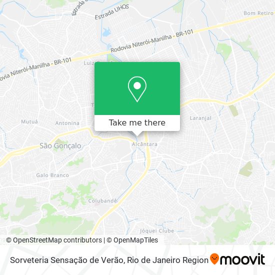 Sorveteria Sensação de Verão map