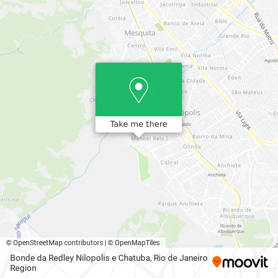 Bonde da Redley Nilopolis e Chatuba map
